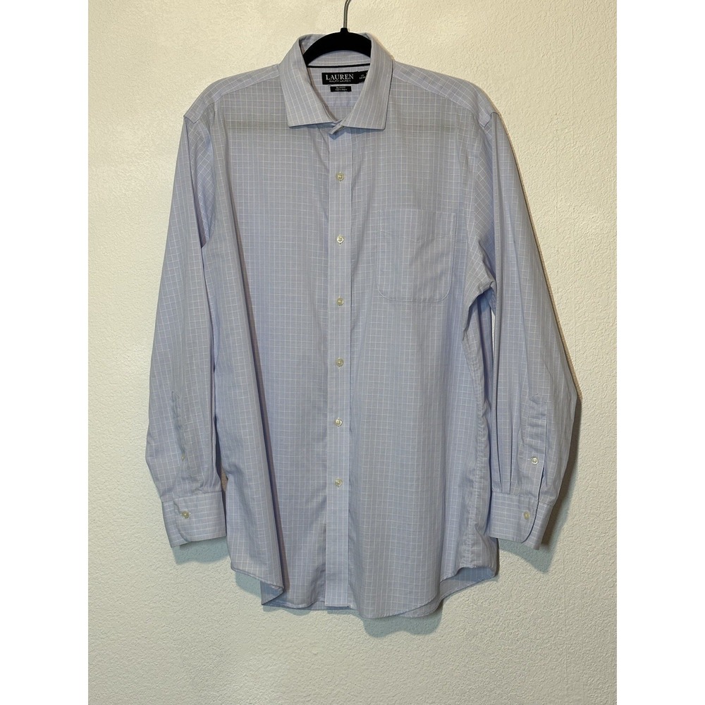 Ralph Lauren Black Label Mens Shirt Blue Long Sleeve Size 17 34/35 Slim
